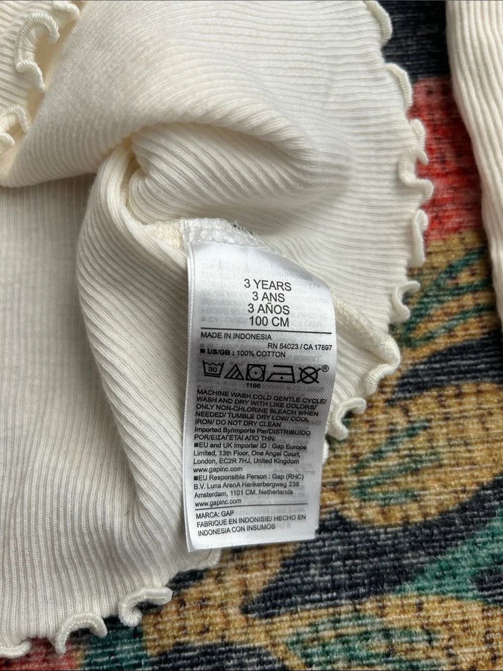 Gap Toddler Long-Sleeve Ribbed Tee Bundle, Size 2T